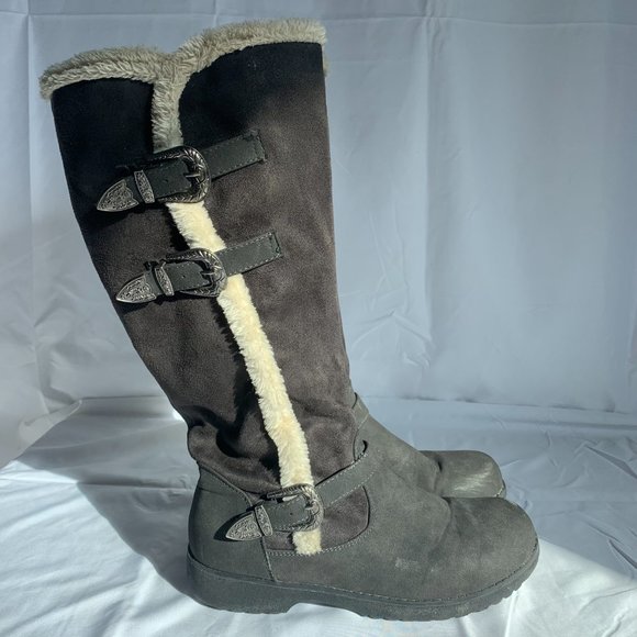 Globalwin Faux Fur Lined Knee High Winter Boots - Picture 3 of 16
